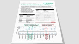 Lubricant comparison study on tablet press