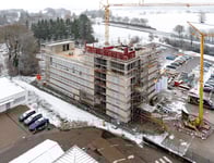 Syntegon celebrates topping out of new office building