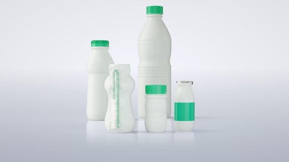 Rendering packstyle bottles composition