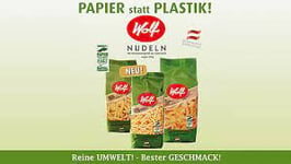 Paper instead of plastic for Wolf Nudeln