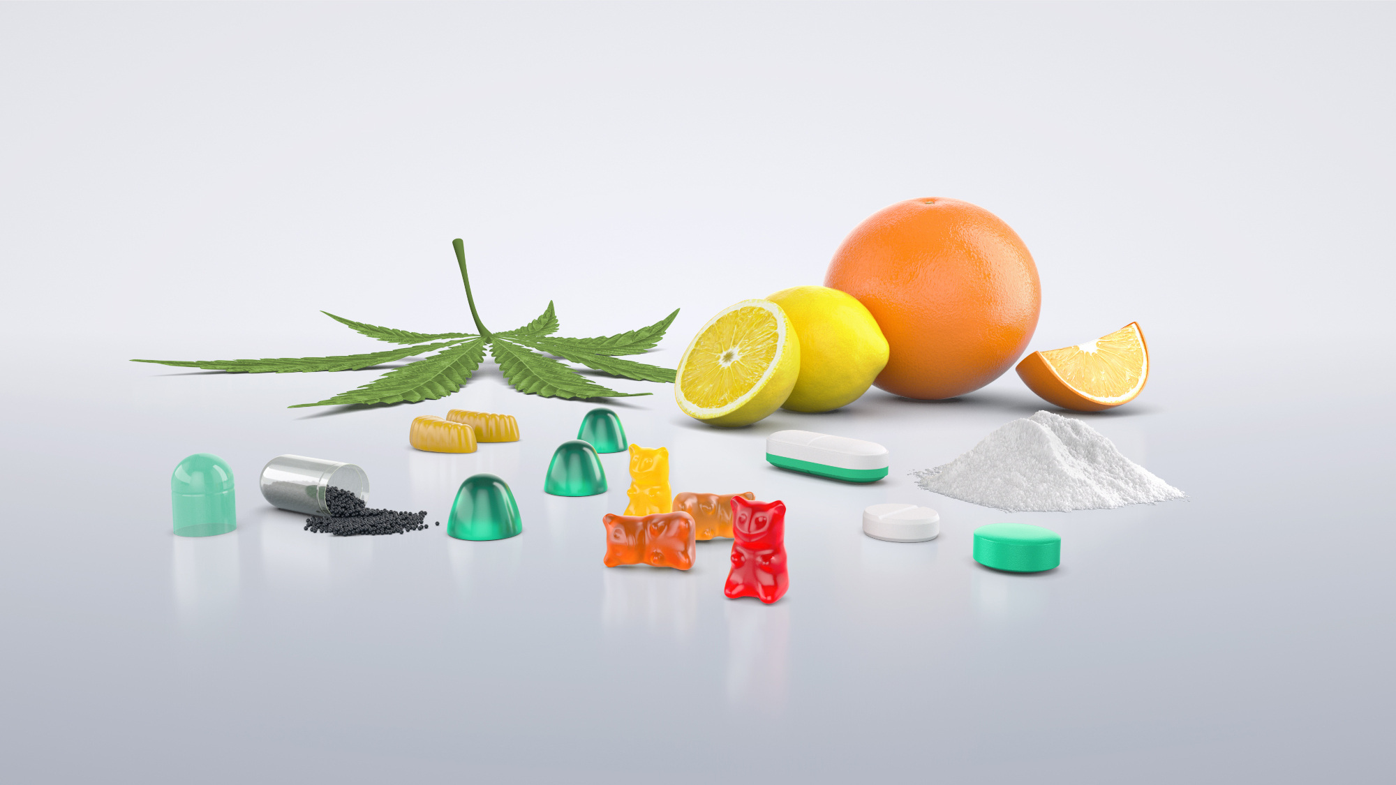 Vitamin Canabis composition gummies