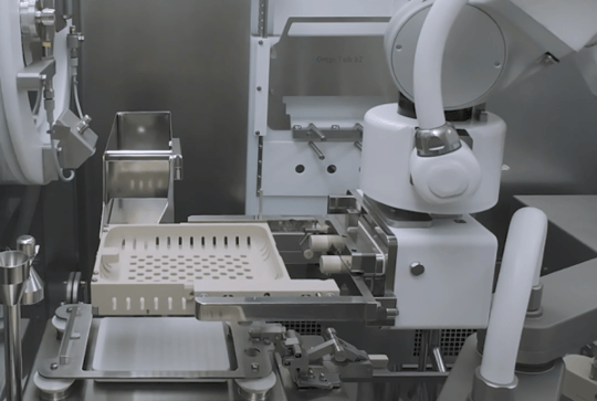 Automated filling equipment for RTU syringes, vials, and cartridges, showcasing rapid changeover features for efficient pharmaceutical production