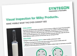 Inspection of milky products