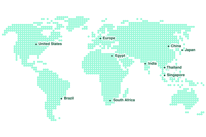 Global map of Syntegon locations