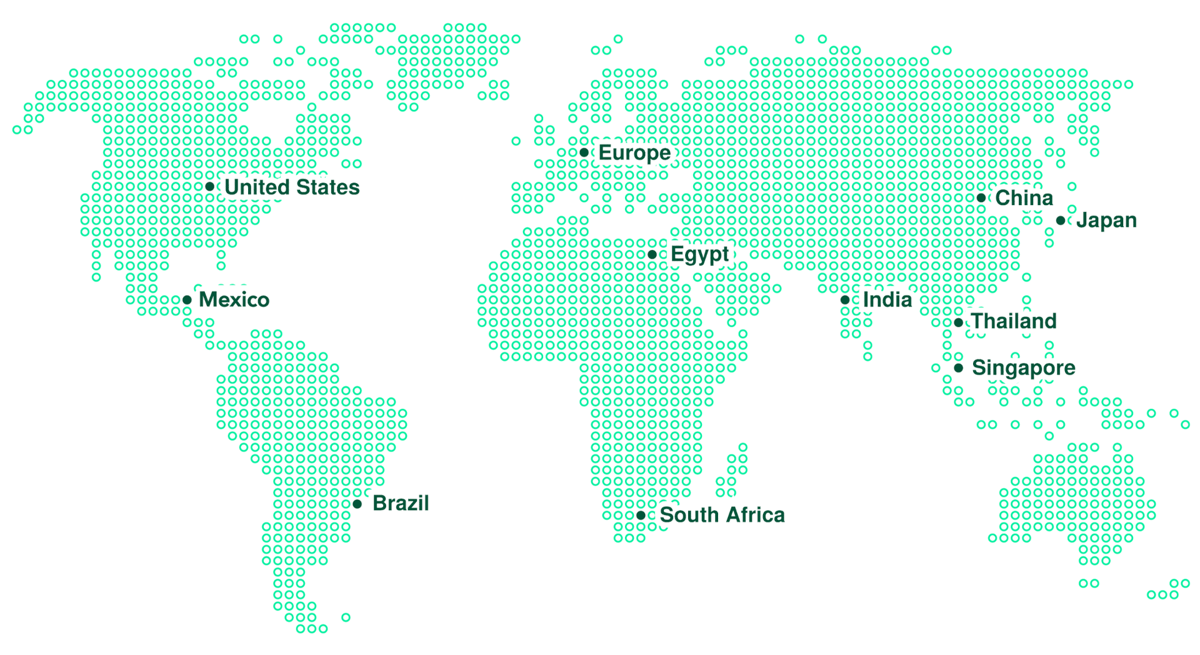 Global map of Syntegon locations