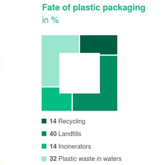 Fate of plastic packaging