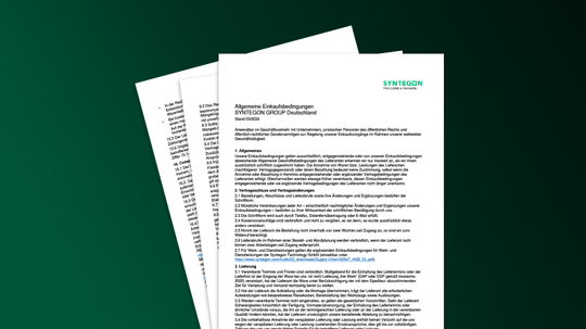 Allgemeine Einkaufsbedingungen Syntegon Group Deutschland