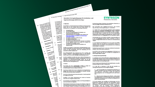 Besondere Vergabebedingungen für Architekten- und Ingenieurleistungen (BVB Arch./Ing.), Syntegon Group Deutschland