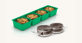 Flexible flat and on-pile packaging for cookies and crackers