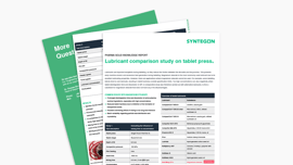 Lubricant comparison study on tablet press