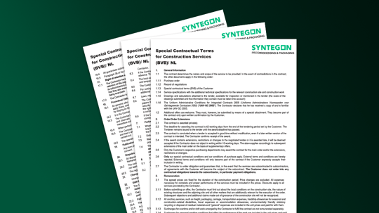 Special Contractual Terms for Construction Services