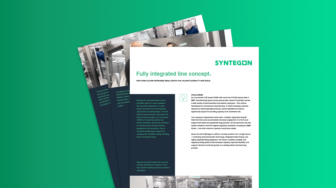 Alcami small batch flexible vial filling line case