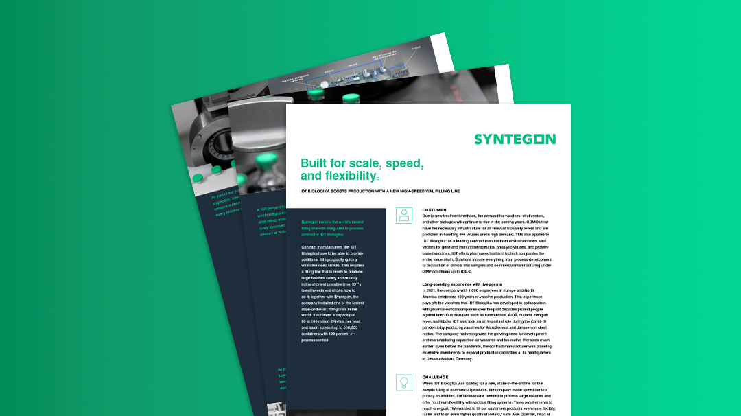 IDT Biologika high speed vial filling line case