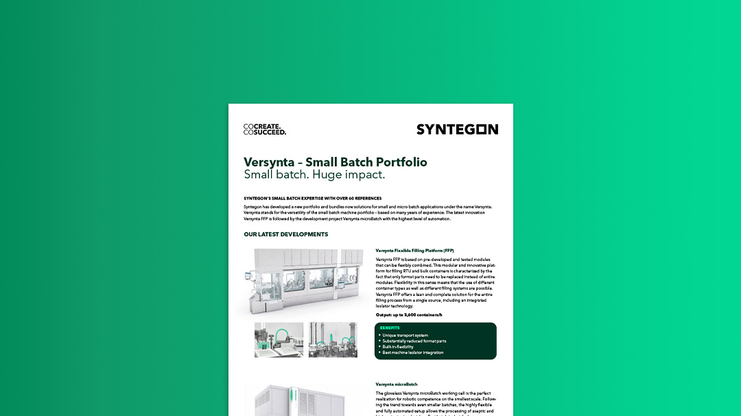 Versynta small batch portfolio overview