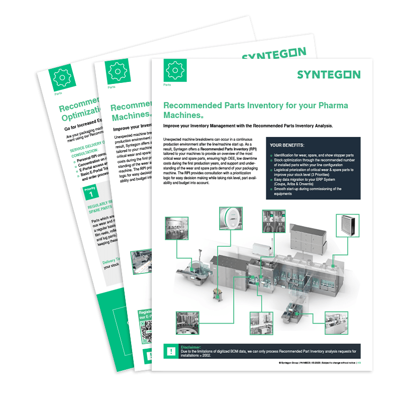 Recommended Parts Inventory (RPI) – Empfohlener Teilebestand